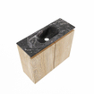 MONDIAZ TURE-DLUX Meuble toilette - 60cm - Washed Oak - EDEN - vasque Lava - position centrale - sans trou de robinet SW1104122