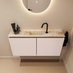 MONDIAZ TURE-DLUX Meuble WC 100 cm Rosee. EDEN lavabo Frappe position milieu. Avec 1 trou de robinet. SW1102953