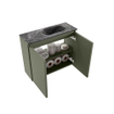 MONDIAZ TURE-DLUX Meuble toilette - 60cm - Army - EDEN - vasque Lava - position droite - 1 trou de robinet SW1105189