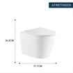 FugaFlow Efficiente Anta Toilet Wandclosetpack - diepspoel - rimless - 36.3x51.7cm - softclose - zitting - glans wit SW890151