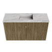 Mondiaz JOYA-DLUX 70cm meuble de salle de bains - couleur Dusk - Vasque FAYE position Milieu Sans trou de robinet couleur Glace. SW1423154