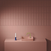 Clou Vale fontein 38 cm met kraangat rechts mat roze keramiek SW809545