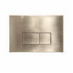 QeramiQ Dely Swirl Ensemble de WC - réservoir encastré QeramiQ Flush - abattant 35mm - plaque de commande en métal laiton brossé - boutons rectangulaires - noir mat SW1578294