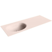 Mondiaz VICA ensemble de meubles de salle de bains - 120x45x60 - 2 tiroirs - softclose - lavabo solid surface - vasque à gauche - avec trou de robinet - avec bonde clic-clac - rosee SW1427115