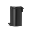 Brabantia NewIcon Poubelle à pédale - 12 litres - seau intérieur en plastique - noir mat SW767502