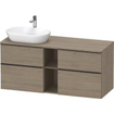 Duravit D-neo Meuble sous vasque 140x55x66.4cm 4 tiroirs Chêne (terra) mat SW641306