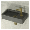Differnz Hura Set lave-mains avec robinet droit or mat Béton SW285486