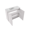 MONDIAZ TURE-DLUX meuble de toilettes 60 cm Cale. EDEN lavabo Opalo position gauche. Avec 1 trou de robinet. SW1104264