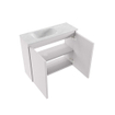 MONDIAZ TURE-DLUX Meuble toilette - 60cm - Cale - EDEN - vasque Opalo - position gauche - 1 trou de robinet SW1104264