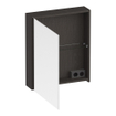 BRAUER Impress armoire de toilette - 60x70x15cm - sans éclairage - avec 1 porte miroir double face pivotant à gauche - Timber Anthracite SW1199050