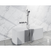 Fortifura Nebbio Badcombinatie-set - thermostaatkraan - glijstang - geïntegreerde wandaansluitbocht - gladde doucheslang - ronde handdouche - uitloop - gunmetal SW1238009