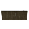 Mondiaz JOYA 111.6cm meuble de salle de bains - arrondi gauche couleur Shadow - Vasque FAYE position Droite 1 trou de robinet couleur Talc. SW1421456
