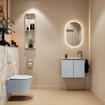 MONDIAZ TURE-DLUX Meuble toilette - 60cm - Clay - EDEN - vasque Glace - position droite - 1 trou de robinet SW1103202