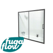 FugaFlow ID06 Quick Fit Badwand - 2 delige schuifdeur - 170x150cm - 6mm veiligheidsglas - anti kalk - mat zwart SW999903
