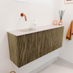 Mondiaz JOYA-DLUX 101.6cm toiletmeubel - ronding rechts kleur Dusk - Wastafel FAYE positie Links Zonder kraangat kleur Meli. SW1425862