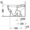 Duravit Starck 3 closet staand 370x430x655mm diepspoel wit TWEEDEKANS OUT14206