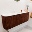 Mondiaz JOYA 113.2cm toiletmeubel - ronding links en rechts kleur Ruby - Wastafel FAYE positie Midden 1 kraangat kleur Talc. SW1421788