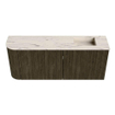 Mondiaz JOYA-DLUX 101.6cm toiletmeubel - ronding links kleur Shadow - Wastafel FAYE positie Rechts 1 kraangat kleur Nata. SW1424990