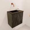 Mondiaz JOYA 40cm toiletmeubel - kleur Shadow - Wastafel FAYE positie Links Zonder kraangat kleur Urban. SW1421475