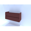 HR badmeubelen Infinity Meuble sous lavabo - 120x44.8x55cm - façade 3D - 2 tiroirs - sans découpe siphon - sans poignée - terra mat SW873254