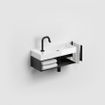 Clou Mini Wash Me fontein 45x19cm kraangat links Keramiek Wit SW9286