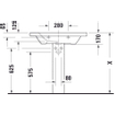 Lavabo Duravit Durastyle 80x48cm 1 trou de robinet débordant blanc SW54146