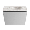 MONDIAZ TURE-DLUX 60cm toiletmeubel Plata. EDEN wastafel Glace positie rechts. Met 1 kraangat. SW1103431