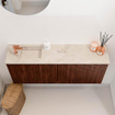 Mondiaz JOYA-DLUX 100cm meuble de salle de bains - couleur Ruby - Vasque FAYE position Gauche 1 trou de robinet couleur Frappe. SW1423491