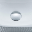 QeramiQ Blend Ensemble lave-mains - 40x21.5x12cm - droite - cannelé - demi-rond - 1 trou de robinet - céramique - robinet de lavabo chromé - bonde - siphon abaissé - blanc brillant SW1232875