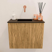 Mondiaz JOYA 50cm toiletmeubel - kleur Oak - Wastafel FAYE positie Links Zonder kraangat kleur Urban. SW1421180