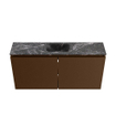 MONDIAZ TURE-DLUX Meuble toilette - 100cm - Rust - EDEN - vasque Lava - position centrale - sans trou de robinet SW1104004