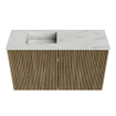 Mondiaz JOYA-DLUX Meuble de salle de bains 70cm - couleur Dusk - Vasque FAYE position Gauche 1 trou de robinet couleur Opalo. SW1423292