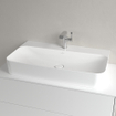 Villeroy & Boch Finion lavabo - dessous meulé 1 trou de robinet 80x47cm - ceramic+ avec trop-plein dissimulé blanc SW106488