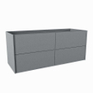 Mondiaz TENCE wastafelonderkast - 120x45x50cm - 4 lades - uitsparing links - push to open - softclose - Plata SW1016328