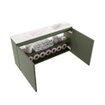 MONDIAZ TURE-DLUX Meuble toilette - 100cm - Army - EDEN - vasque Frappe - position droite - 1 trou de robinet SW1102643