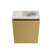 MONDIAZ TURE-DLUX 40cm toiletmeubel Oro. EDEN wastafel Glace positie rechts. Met 1 kraangat. SW1103388