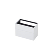 INK Meuble sous-lavabo - 90x45x65cm - 2 tiroirs - push to open - avec façades rapportées droites - laqué MDF - blanc mat SW352509