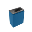 MONDIAZ TURE-DLUX Meuble toilette - 40cm - Jeans - EDEN - vasque Lava - position droite - sans trou de robinet SW1103840