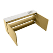 MONDIAZ TURE-DLUX Meuble toilette - 120cm - Oro - EDEN - vasque Ostra - position droite - sans trou de robinet SW1105004