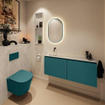 MONDIAZ TURE-DLUX Meuble toilette - 120cm - Smag - EDEN - vasque Opalo - position gauche - sans trou de robinet SW1126208