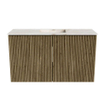 Mondiaz JOYA-DLUX 70cm toiletmeubel - kleur Dusk - Wastafel FAYE positie Midden 1 kraangat kleur Frappe. SW1423081