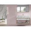 SAMPLE Terravito Ulvara wandtegel - 6.5x33.2cm - 8mm - Zeshoek - Roze glans SW736286