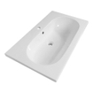 BRAUER Adore ensemble meuble de salle de bains 80x59x45.5cm - 1 lavabo central blanc - 1 trou de robinet - 2 tiroirs softclose - sans poignées - 1 découpe pour siphon - Grove SW1233535