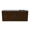 Mondiaz JOYA-DLUX 100cm meuble de toilette - couleur Walnut - Vasque FAYE position Droite 1 trou de robinet couleur Lava. SW1422456