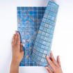 The Mosaic Factory Amsterdam mozaïektegel - 32.2x32.2cm - wand en vloertegel - Vierkant - Glas Blue glans SW62142