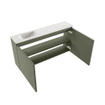 MONDIAZ TURE-DLUX Meuble toilette - 100cm - Army - EDEN - vasque Ostra - position gauche - 1 trou de robinet SW1104714