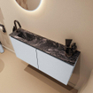 MONDIAZ TURE-DLUX 100cm meuble WC Clay. EDEN lavabo Lava position gauche. Avec 1 trou de robinet. SW1103732