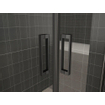 Wiesbaden uni cabine de douche avec 2 portes tournantes 90x90x200cm verre clair 8 avec nano noir mat SW717728