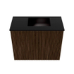 Mondiaz JOYA 50cm toiletmeubel - kleur Walnut - Wastafel FAYE positie Rechts 1 kraangat kleur Urban. SW1421308