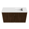 Mondiaz JOYA 70cm meuble de toilette - couleur Walnut - Vasque FAYE position Droite 1 trou de robinet couleur Talc. SW1421238